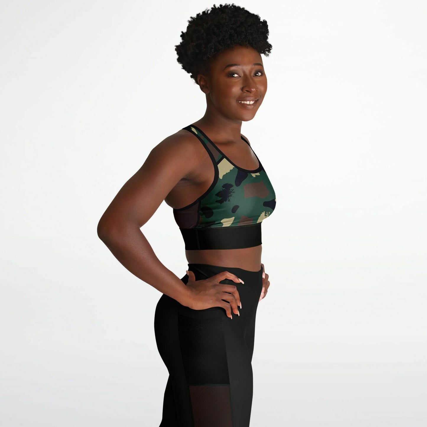 Camo Padded Sports Bra  copy