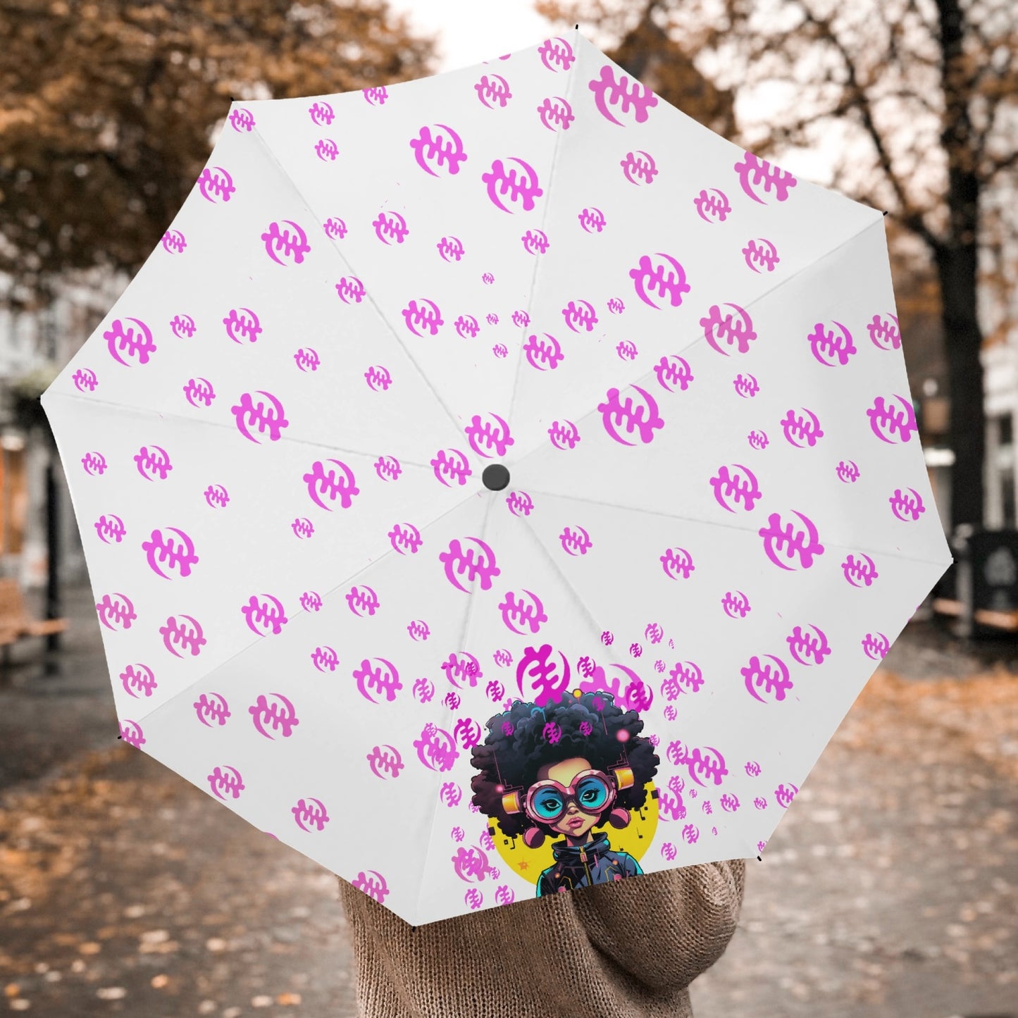 Gye Nyame. Automatic Folding Umbrella