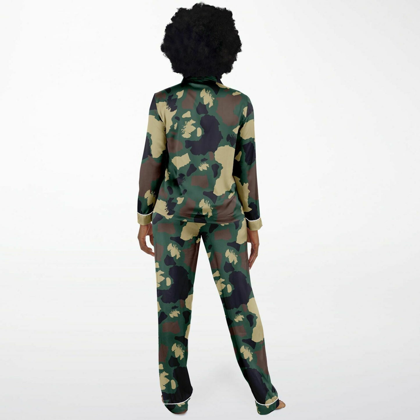 Women's Satin Pajamas - Afro-fatigues