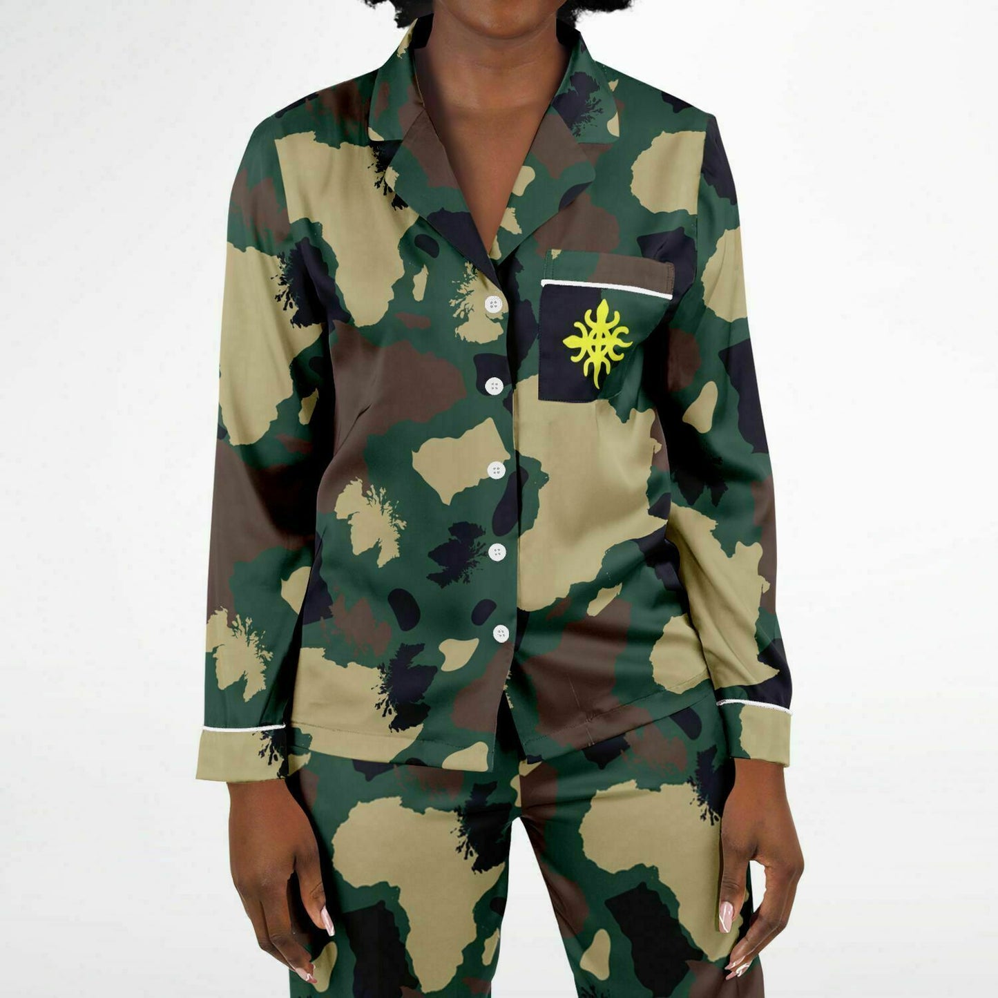 Women's Satin Pajamas - Afro-fatigues