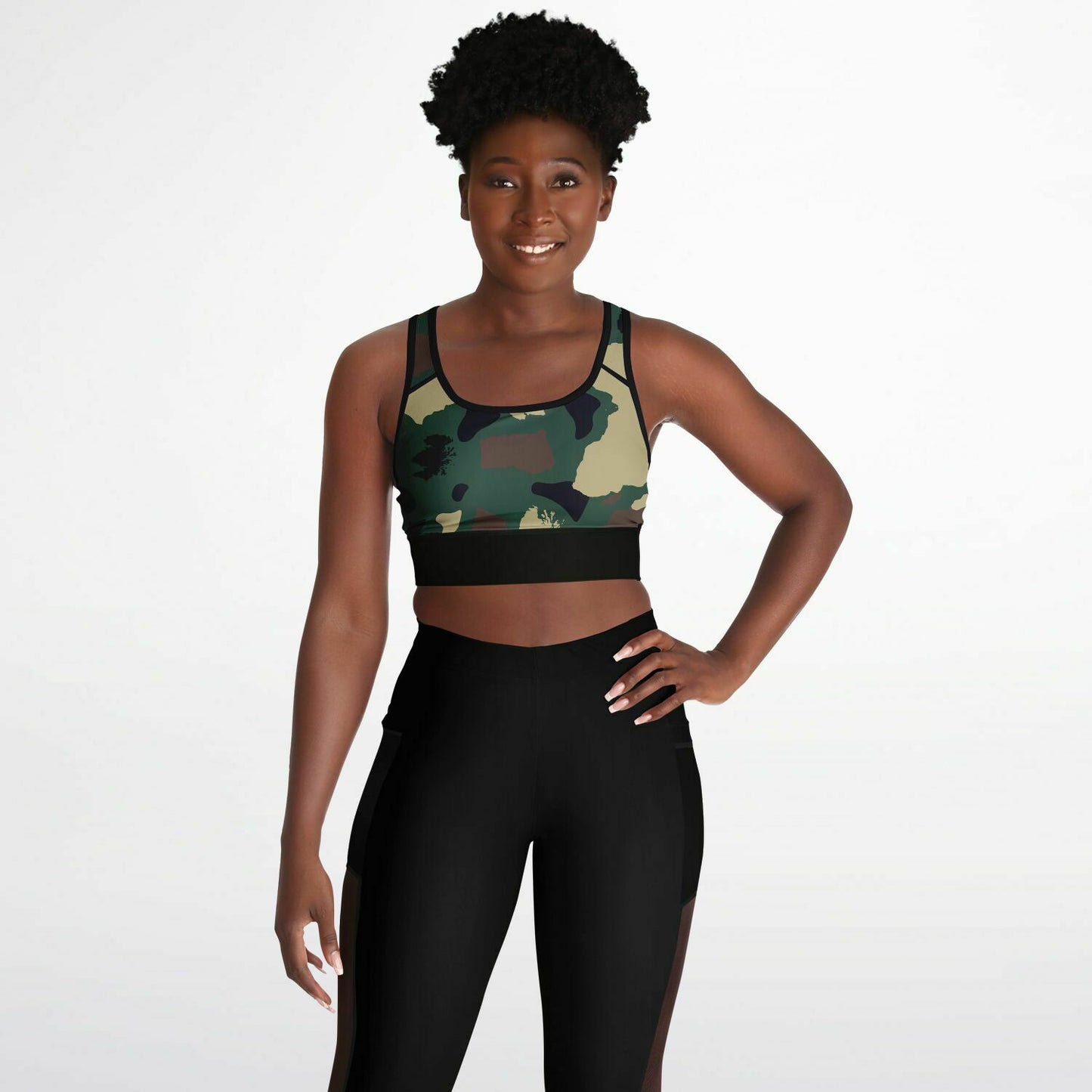 Camo Padded Sports Bra  copy