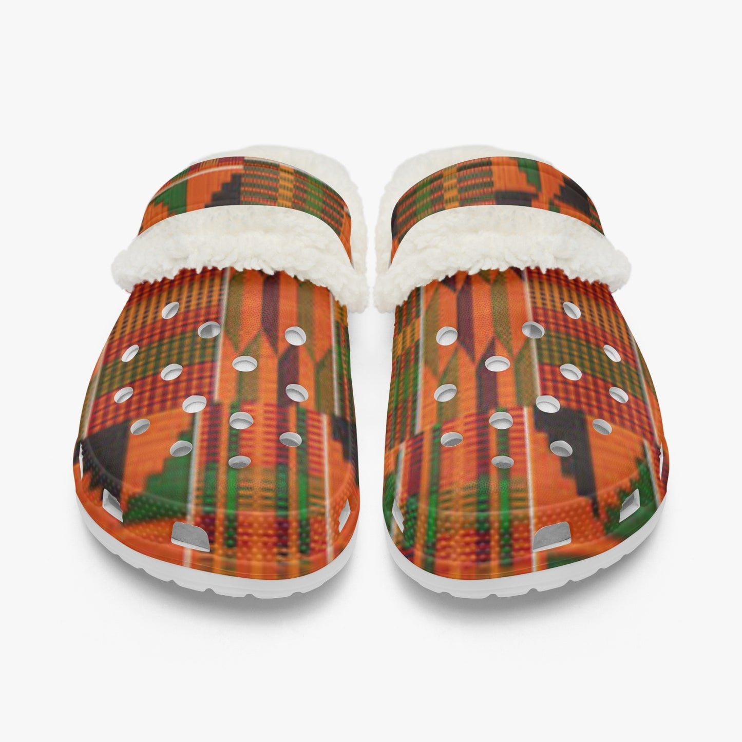 Kente -  Lined Clogs