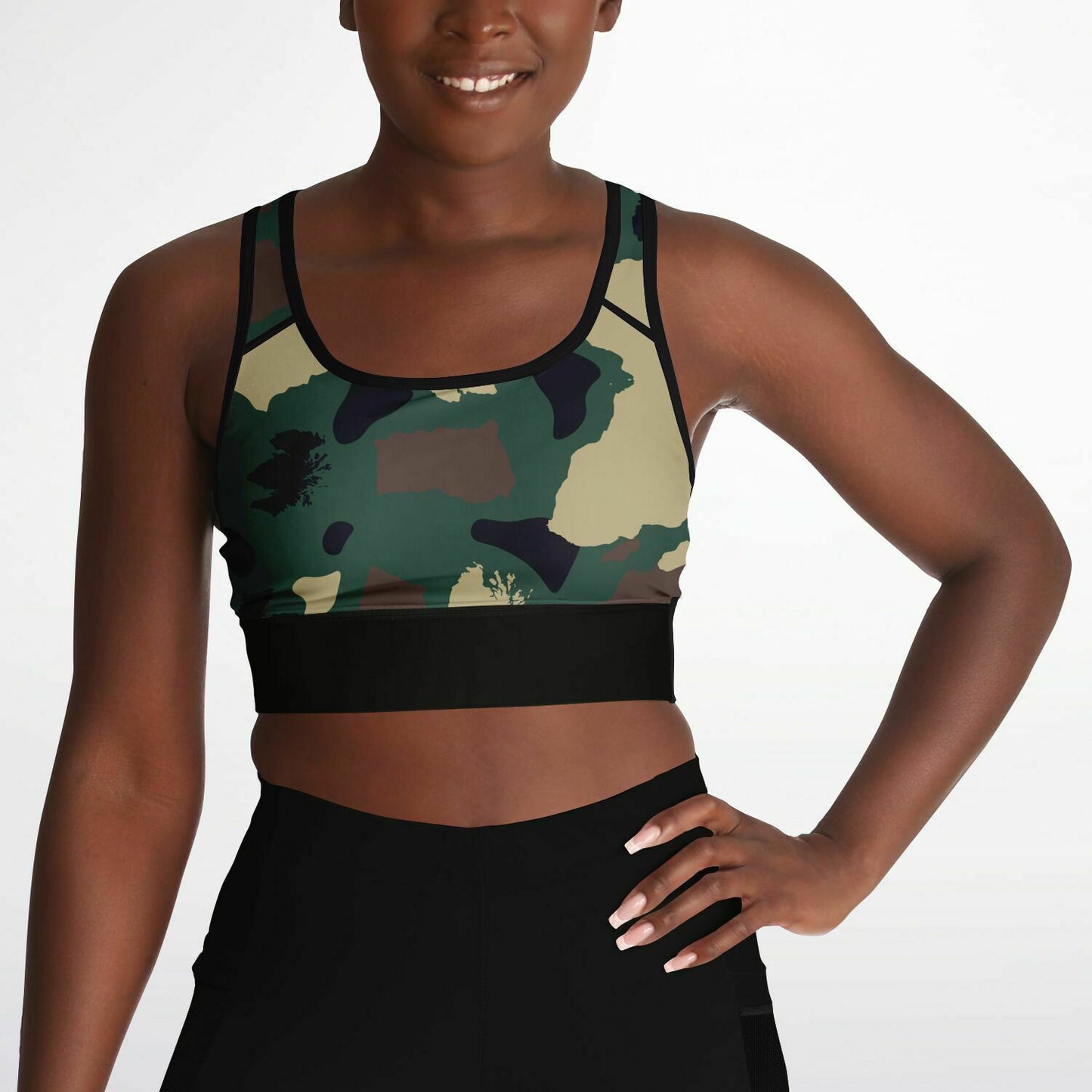 Camo Padded Sports Bra  copy