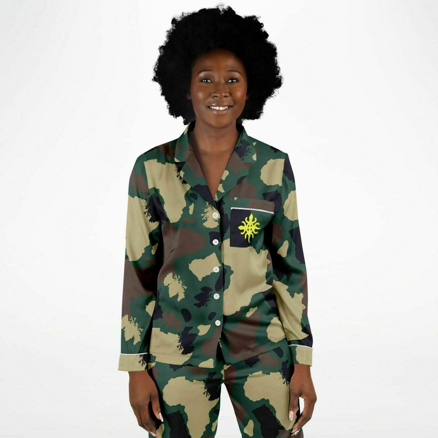 Women's Satin Pajamas - Afro-fatigues